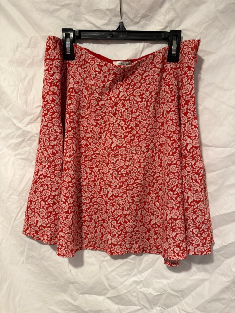 American Eagle Outfitters Red Floral Skater Skirt